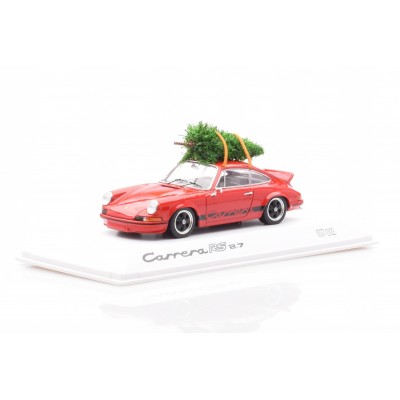 Масштабная модель Porsche 911 Carrera RS 2.7 1973 Red With Christmas Tree Spark 1/43