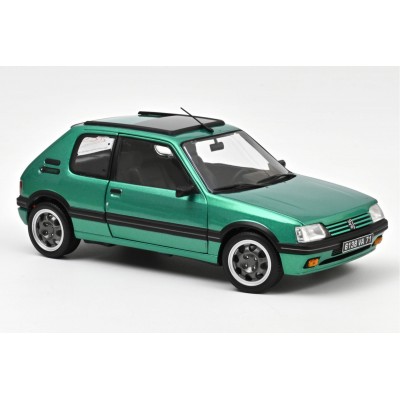 Масштабная модель Peugeot 205 GTi Griffe With Window Roof 1991 Green Norev 1/18