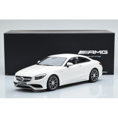 Масштабна модель Mercedes S63 C222 AMG Coupe 2015 White GT Spirit 1/18