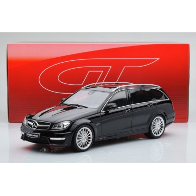 Масштабная модель Mercedes C63 S204 AMG T-Model 2012 Black GT Spirit 1/18