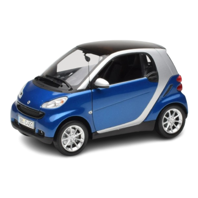 Масштабна модель Smart Fortwo 2007 Blue Metallic Minichamps 1/18