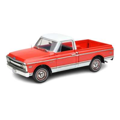 Масштабна модель Chevrolet Fleetside Pick Up CST/10 1972 Red White Highway 61 1/18