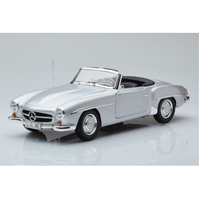 Масштабная модель Mercedes 190 SL W121 1955 Cabriolet Silver 1:18