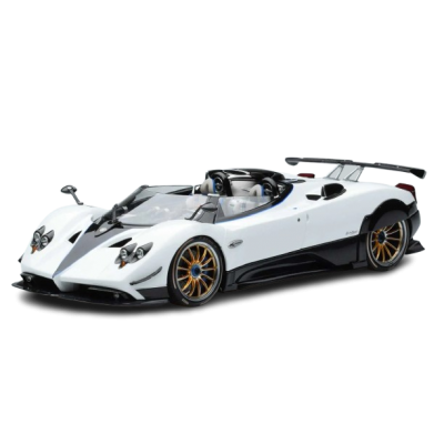 Масштабна модель Pagani Zonda HP Barchetta Carbon Fibre White LCD 1/18