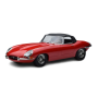 Масштабна модель Jaguar E-Type Spider Series 1 Cabriolet Soft 1961 Top Red KK Scale 1/18