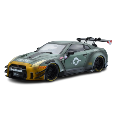 Масштабна модель Nissan Skyline GT-R R35 Liberty Walk Army Fighter Solido 1/18