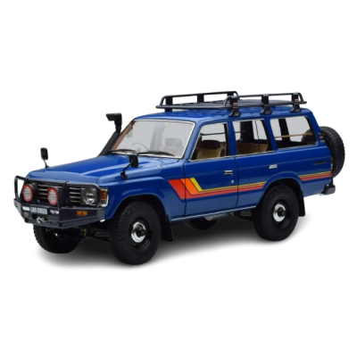 Масштабна модель Toyota Land Cruiser 60 Blue 1980 With Optional Parts Kyosho 1/18