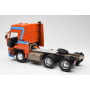 Масштабна модель DAF 3600 Space Cab Tractor Truck 3- Assi Orange Blue Road Kings 1/18