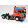 Масштабна модель DAF 3600 Space Cab Tractor Truck 3- Assi Orange Blue Road Kings 1/18