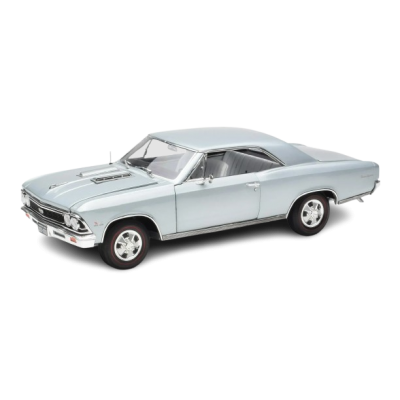 Масштабна модель Chevrolet Chevelle SS Coupe 1966 Blue Grey Metallic Auto World 1/18