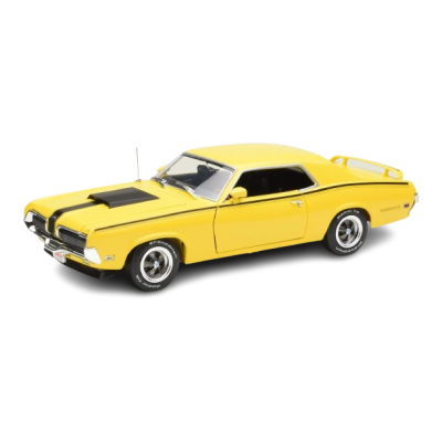 Масштабна модель Mercury Cougar Eliminator Hard Top 1970 Yellow Auto World 1/18