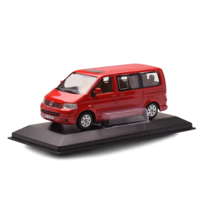 Масштабная модель VW Volkswagen Multivan Minibus 2010 Red Minichamps 1/43