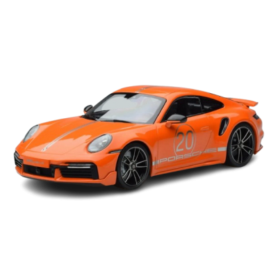 Масштабна модель Porsche 911 992 Turbo S China 20th Anniversary Orange Minichamps 1/18