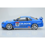 Масштабна модель Nissan Skyline GT-R R34 Calsonic Blue Solido 1/18