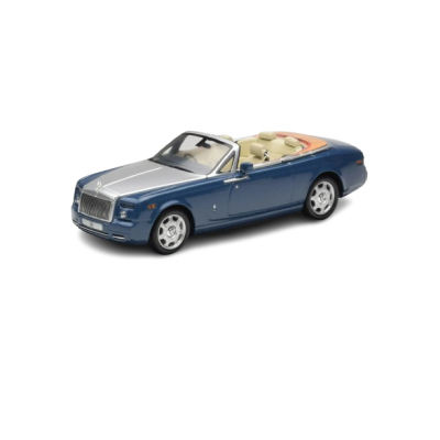 Масштабна модель Rolls Royce Phantom Drophead Blue Silver Minichamps 1/43