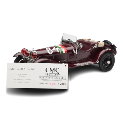 Масштабная модель Alfa Romeo 1750 GS Spider n84 Nuvolari Guidotti Winner Mille Miglia 1930 CMC 1/18