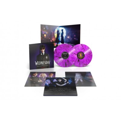 Коллекционные виниловые пластинки Wednesday Soundtrack 2xLP Purple Goth with Smoky Shadow