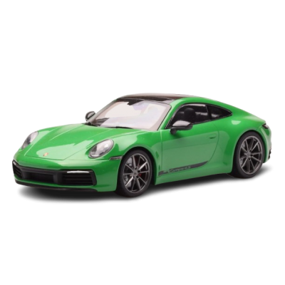 Масштабная модель Porsche 911 992 Carrera 4S With Silver Wheels Python Green Minichamps 1/18