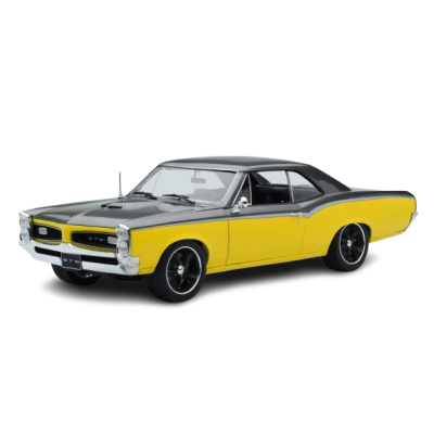 Масштабна модель Pontiac GTO Restomod Black Yellow ACME 1/18