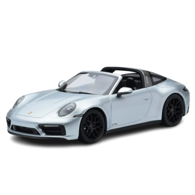 Масштабна модель Porsche 911 992 Targa 4 GTS Silver With Black Wheels Minichamps 1/18