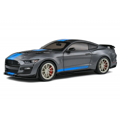 Масштабна модель Ford Shleby GT500 KR Silver With Blue Stripes Solido 1/18