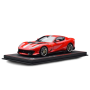 Масштабна модель Ferrari 812 Competizione Rosso Corsa Silver Stripe BBR 1/18